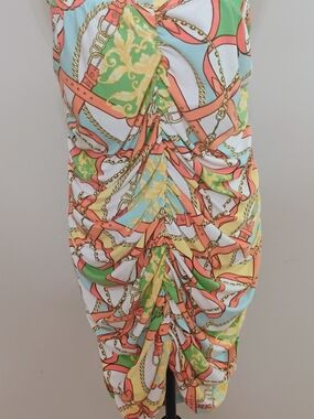 Women’s Multi-Color Ruched Swim Cover-Up Dress